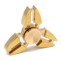 Ecubee Brass Hand Spinner Fidget Tri Spinner Finger Focus Reduce Stress Gadget