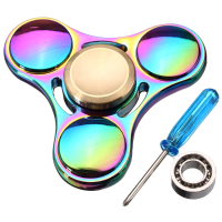 Ecubee Colorful Fidget Hand Spinner Gadget Tri Spinner Finger Focus Reduce Stress Gadget