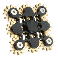 Ecubee Edc 9 Gear Hand Spinner Gadget Finger Spinner Fidget Focus Reduce Stress Gadget Black