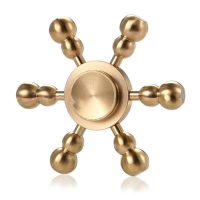 Ecubee Edc Brass Fidget Spinner 6 Sides Steel Ball Bearing Hand Spinner Gadgets