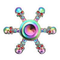 Ecubee Edc Skull Head Fidget Spinner Colorful Hand Spinner Gadget Finger Spinners