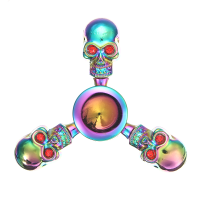 Ecubee Edc Skull Head Fidget Spinner Rainbow Hand Spinner Gadget Finger Spinner