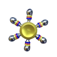 Ecubee Hand Spinner Fidget Spinner 6 Pin Gold Finger Focus Reduce Stress Gadget
