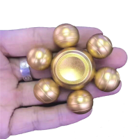 Ecubee Hand Spinner Gold 6 Ball Fidget Spinner Finger Focus Reduce Stress Gadget