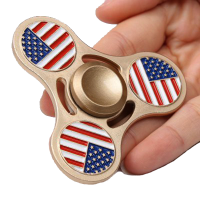 Ecubee Hand Spinner Gold Flag Fidget Spinner Finger Focus Reduce Stress Gadget