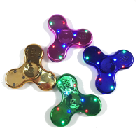 Ecubee Hand Spinner Metal Bluetooth Music Led Fidget Spinner Usb Fingertips Gyro Gadget
