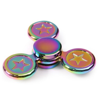 Ecubee Hand Spinner Metal Star Fidget Spinner Finger Focus Reduce Stress Gadget