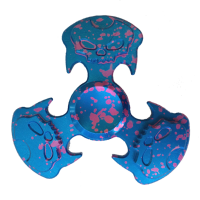 Ecubee Hand Spinner Skull Head Camouflage Blue Fidget Spinner Finger Focus Reduce Stress Gadget