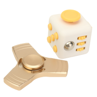 Ecubee Stress Dice And Gold Fidget Spinner Hand Spinner Gadget Spinner Finger Reduce Stress Gadget