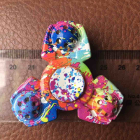 Edc Camouflage Hand Fidget Tri Spinner Finger Spinner Focus Reduce Stress Tool