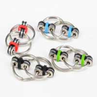 Edc Chain Fidget Hand Spinner Key Ring Reduce Stress Gadget