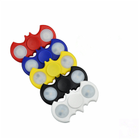 Edc Colorful Bat Shape Rotating Fidget Led Light Hand Spinner Focus Attention Reduce Stress Toys