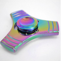 Edc Rainbow Fidget Spinner Hand Spinner Gadget Tri Spinner Finger Focus Reduce Stress Gadget