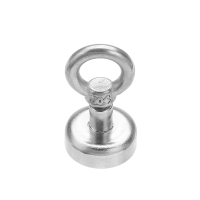 Effetool 20mm 9kg Neodymium Recovery Magnet Metal Detector Eyebolt Circular Ring Magnet