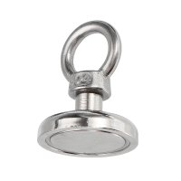 Effetool 36x48mm 50kg Neodymium Recovery Magnet Metal Detector Eyebolt Circular Ring Magnet