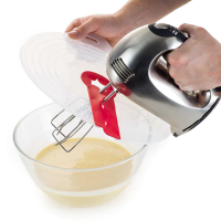 Eggs Mixer Anti Splash Plastic Silicone Transparent Round Cover Egg Cream Waterproof Splash Egg Beater Cover