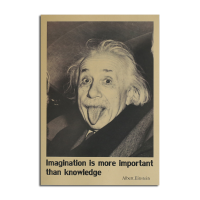 Einstein Poster Kraft Paper Wall Poster Diy Wall Art 21 Inch X 14 Inch