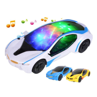 Electric Car Plastic Model Flashing Music Light Emulation Sport Concept Car Toys For Children