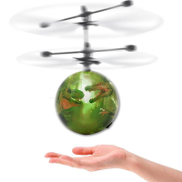 Electric RC Flying Ball Infrared Sensor Dinosaur Pattern Helicopter LED Flash Toy for Kids