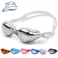 Electroplated Myopia Goggles Waterproof Anti Fog Anti Uv Wearable Swimming Glasses