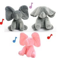 Elephant Stuffed Animals & Plush Elephant Doll, Play Music Elephant Educational Anti Stress Electric