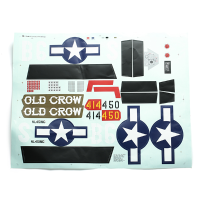 Eleven Hobby P 51d P51d Mustang Old Crow 1100mm Rc Airplane Spare Part Decal Sheet