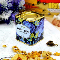 European Vintage Flower Tea Tin Box Candy Box Wedding Gift Case