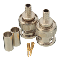 Excellway® 10 Sets Bnc Plug Crimp Connectors Adapter For Rg58 Rg 58 Coax Male Antenna Cable