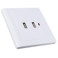 Excellway® 2.1A Dual Usb Ports Wall Socket Charger Electrical Panel Adapter Power Outlet