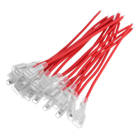 Excellway® 20pcs 18awg 6.3Mm Terminal Connector Spade Crimp Terminals Wire Single Head