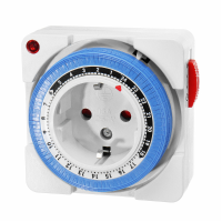 Excellway® 230v 16a 24 Hour Mechanical Timer Switch Outlet Mechanical Timing Socket Eu Plug