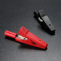 Excellway® Ac02 Insulated Nickel Plated Brass Alligator Clips 2pcs