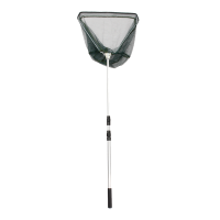 Extended Folding Fishing Landing Net Extending Tele Pole Micro Mesh Adjustable