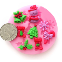F0537 Silicone Christmas Cake Mold Fondant Soap Chocolate Mould