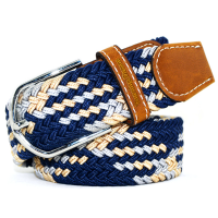 Fashion Men Women Woven Elastic Stretch Waistband Casual Jeans Belt