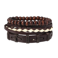 Fashion Multilayer Beaded Chain Punk Woven Bracelet For Men Women Jewelry Gift
