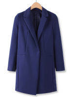 Fashion Solid Color One Button Long Sleeve Blazer Suit