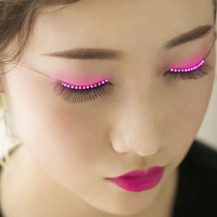 Fashionable Sparkle Interactive Led Light Up Waterproof Eyelashes For Party Pub Club Bar
