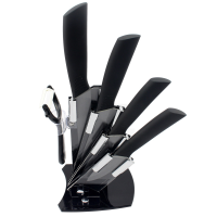 FINDKING High Quality Black Blade Black Handle Ceramic Knife Set