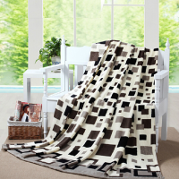 Flannel Coral Diamond Blanket Bedding Sheet Winter Quilt Flat