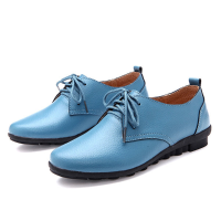 Flat Shoes For Women Lace Up Casual Outdoor Soft Loafer