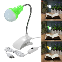 Flexible Usb Led Clip On Clamp Reading Study Book Table Light Bed Desk Lamp