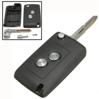 Flip Fold 2 Buttons Remote Entry Key Keyless Shell Case For Citroen Peugeot