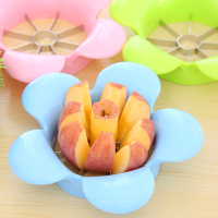 Flower Shape Apple Corer Slicer Divider Fruit Cutter Stainless Steel Blade