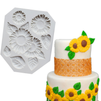 Food Grade Silicone Cake Mold Diy Chocalate Cookies Ice Tray Baking Tool Flowers And Leaves Shape