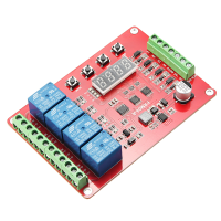 Frm04 Dc 8 32v 4 Channel Multifunction Relay Module Cycle Delay Timing Self Locking Relay 18 Kinds Functions With Power Supply Anti Reverse Protection Automatic Power Saving Function