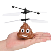 Funny Electronic Flying Ball Infrared Sensor Emoji Poop Helicopter Kids Toys Gifts