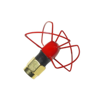Furiousfpv 5.8Ghz 1.7Dbi Omnidirectional Fpv Antenna Black/red Rhcp/lhcp Sma Male