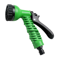Gardening 7 Pattern Revolver Spray Nozzle Green Watering Multi Functional Spinkle