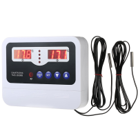 Geekteches Tmc D6000 Single Circuit Dual Circuit Led Digital Thermostat Temperature Controller Heating Cooling Control Switch With 2 Sensor Probes